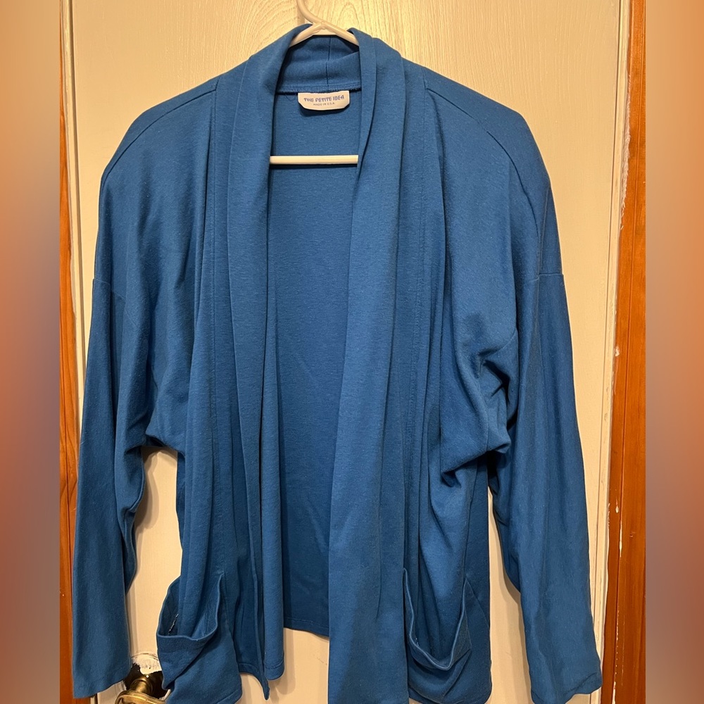 Blue petite large blue jacket